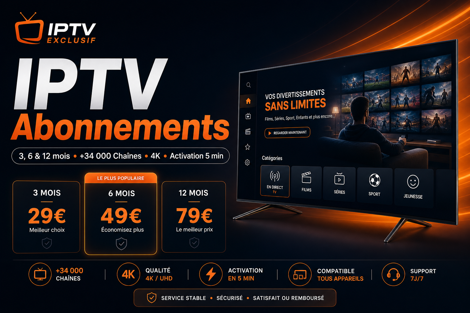 IPTV Abonnements 4K - iptv abonnements premium IPTV Exclusif