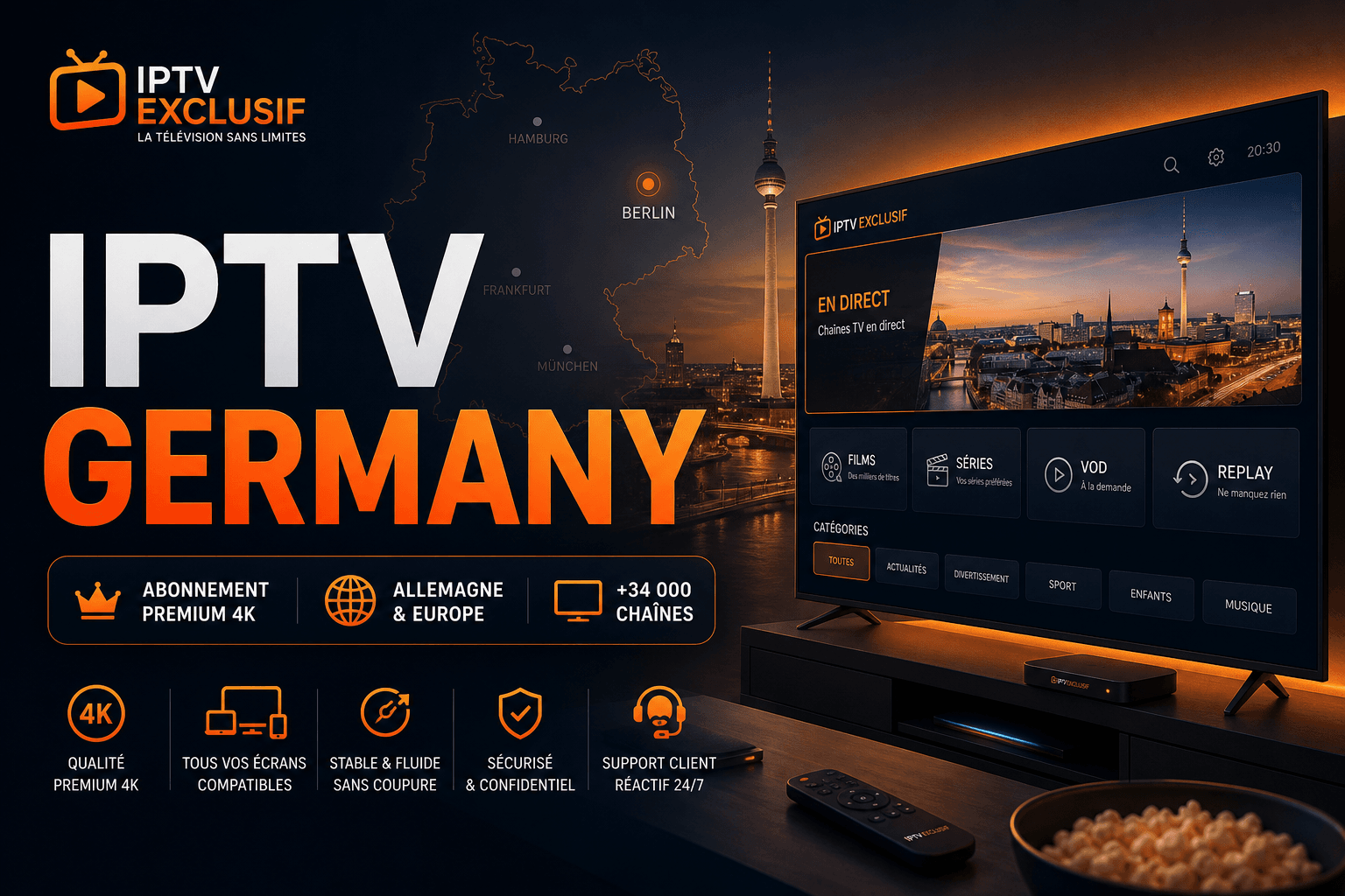 IPTV Germany abonnement 4K - iptv germany premium IPTV Exclusif