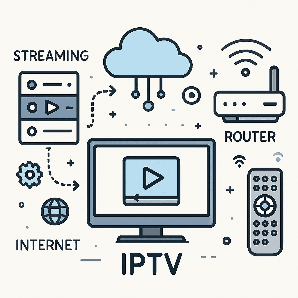 Illustration de la technologie IPTV